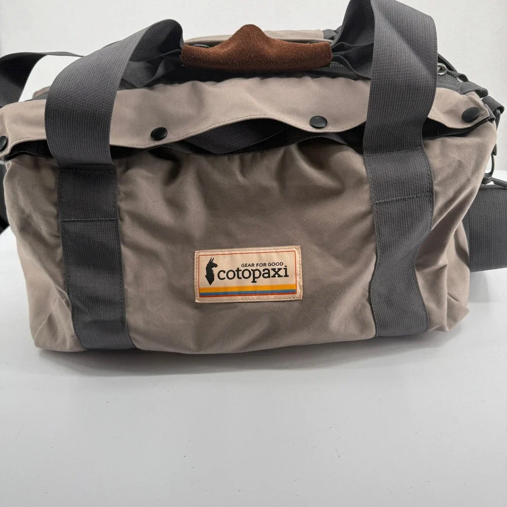 Cotopaxi Duffel Bag Unisex Tan Canvas Backpack Straps Travel Luggage